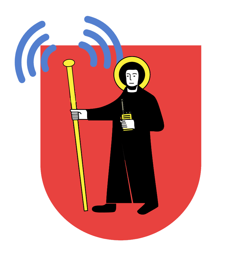 HB9GL Logo Fridolin mit Funkgerät