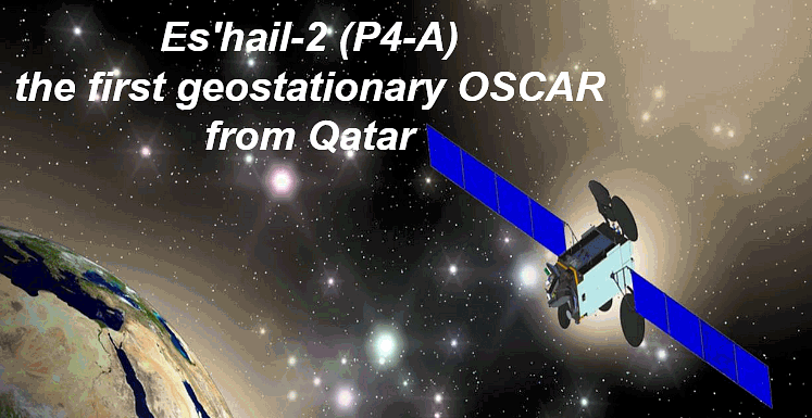 OSCAR-100 (oder Es'hail-2),
 der erste geostationäre Amateurfunksatellit